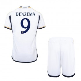 Camisetas Real Madrid Benzema 9 Primera 2023-24 - Niño (+ Pantalones)